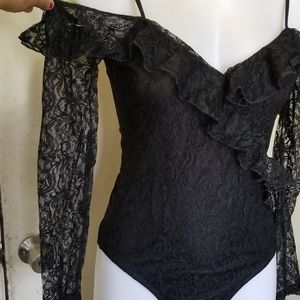 Black with lace one piece